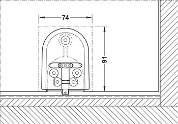 Kování pro posuvné dveře, Hawa Junior 80 GP, sada