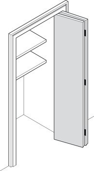 Kování pro posuvné dveře, Hawa Multifold 30 W, sada