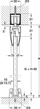 Kování pro posuvné dveře, Hawa Porta 100 G/GU/GM/GF/GFO, sada