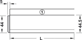 Kování pro posuvné dveře, Hawa Porta 100 GMD, sada s pojezdovou kolejnicí