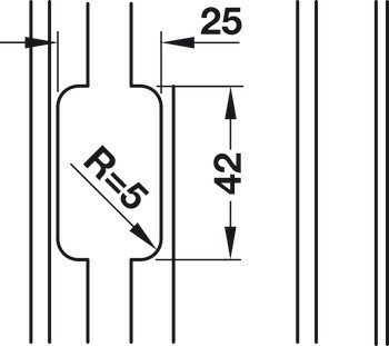 Kování pro posuvné dveře, Hawa Porta 100 GW/GWF Synchro, sada