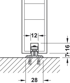 Kování pro posuvné dveře, Hawa Porta 60/100 H/HC, sada
