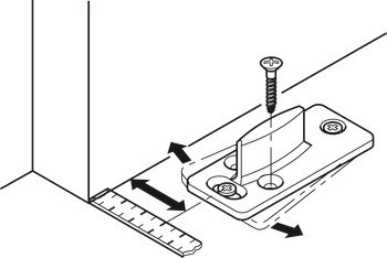 Kování pro posuvné dveře, Hawa Porta 45 H, sada bez pojezdové kolejnice