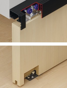 Kování pro posuvné dveře, Hawa Porta 60/100 H/HC, sada