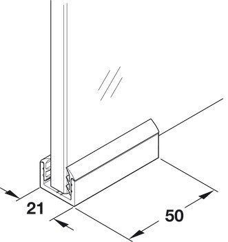 Kování pro posuvné dveře, Hawa Puro 100/150, sada