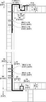 Kování pro posuvné dveře, Hawa Regal A25 H VF, sada