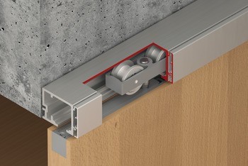 Kování pro posuvné dveře, Hawa Junior 80 B, sada