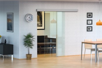 Kování pro posuvné dveře, Häfele Slido D-Line11 50L / 80L / 120L, sada bez pojezdové kolejnice