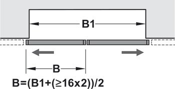 Kování pro posuvné dveře, Häfele Slido D-Line11 50C / 80C / 120C, sada bez pojezdové kolejnice