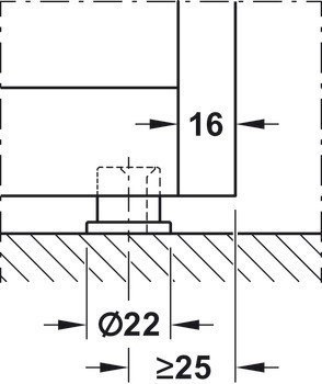 Kování pro posuvné dveře, Häfele Slido D-Line11 50C / 80C / 120C, sada bez pojezdové kolejnice