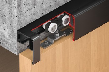 Kování pro posuvné dveře, Slido D-Line11 50P až 120P, sada bez pojezdové kolejnice