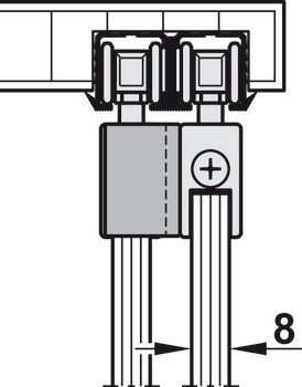 Kování pro posuvné dveře, Slido F-Line21 12D, sada