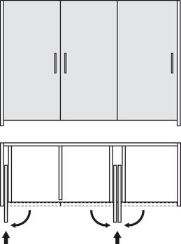 Kování pro posuvné dveře, Slido F-Park72 50A, Infront/Vorfront