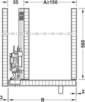 Kování pro posuvné dveře, Slido F-Park72 50A, Infront/Vorfront