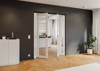 Kování pro skládací dveře, Häfele Slido D-Fold21 50A / 50B, sada