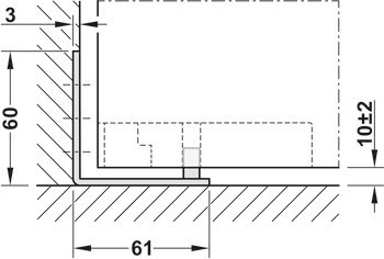 Kování pro skládací dveře, Häfele Slido D-Fold21 50A / 50B, sada