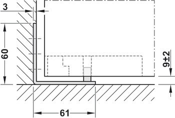 Kování pro skládací dveře, Häfele Slido D-Fold21 50A / 50B, sada
