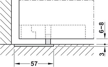 Kování pro skládací dveře, Häfele Slido D-Fold21 50A / 50B, sada