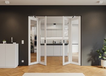 Kování pro skládací dveře, Häfele Slido D-Fold21 50A / 50B, sada