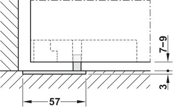 Kování pro skládací dveře, Häfele Slido D-Fold21 50A / 50B, sada