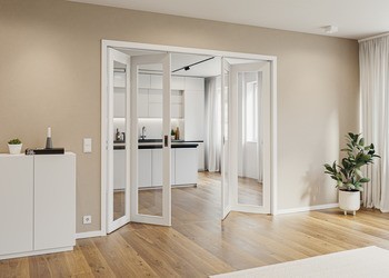 Kování pro skládací dveře, Häfele Slido D-Fold21 50A / 50B, sada