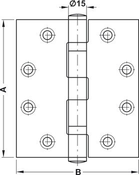 Křídlový závěs, Startec, pro bezfalcové dveře do 58/61 kg
