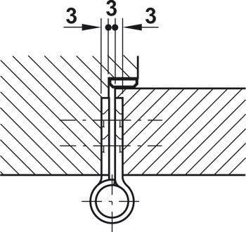 Křídlový závěs, Startec, pro bezfalcové dveře do 58/61 kg