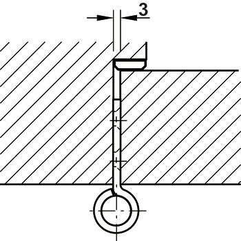 Křídlový závěs, velikost 76 mm, hmotnost dveří 80 kg