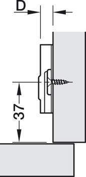 Křížová montážní podložka, Häfele Metalla 110 SM, se systémem rychlomontáže, s předmontovanými eurošrouby