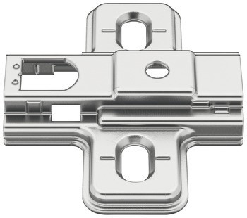 Křížová montážní podložka, Häfele Metalla 310 SM, se systémem rychlomontáže, výškové nastavení ±2 mm pomocí drážky, k přišroubování pomocí vrutů do dřevotřísky