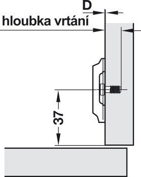 Křížová montážní podložka, Häfele Metalla 510 A, ocel, předmontované eurošrouby