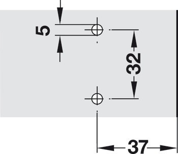 Křížová montážní podložka, Häfele Metalla 510 SM, ocel, se systémem rychlomontáže