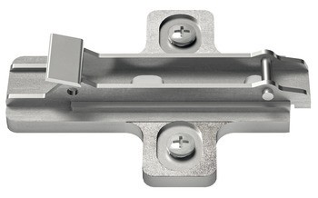 Křížová montážní podložka, Häfele Metalla 510 SM, zinková slitina, s předmontovanými eurošrouby