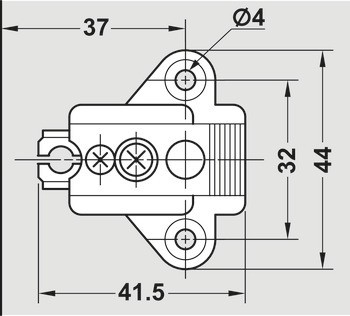 Křížová montážní podložka, Nerez