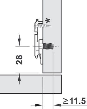 Křížová montážní podložka, Pro Blum Clip Top Blumotion, Clip Top, Clip
