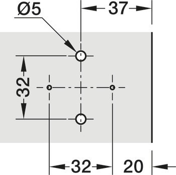 Křížová montážní podložka, Pro Tiomos, pro oboustrannou montáž, s předmontovanými eurošrouby