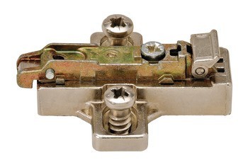 Křížová montážní podložka, Häfele Metalla 510 SM, zinková slitina, s předmontovanými eurošrouby