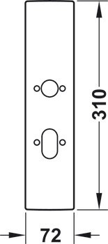 Krycí deska, pro zakrytí vrtaných otvorů