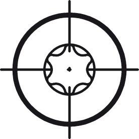 Krytka, Pravé dřevo, neupravené, pro křížovou drážku PZ nebo drážku Torx TS