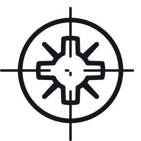 Krytka, Pro šrouby se středovým otvorem 2,5 mm, PZ2