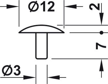 Krytka, Pro šrouby se středovým otvorem 3,0 mm
