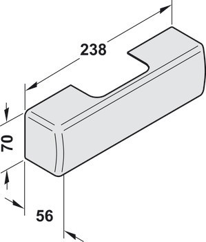 Krytka, pro TS 2000, TS 3000, TS 4000 a TS 5000, horní dveřní zavírač, Geze