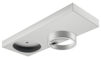 Krytka pro zespoda montované svítidlo, pro Häfele Loox LED 3010, vrtaný otvor ⌀ 60 mm