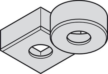 Krytka pro zespoda montované svítidlo, pro Häfele Loox5 modul svítidla, vrtaný otvor ⌀ 26 mm