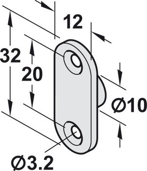 Kulatý zapuštěný magnetický kontakt, Model 10370-6