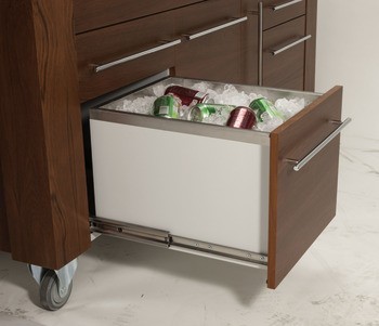 Kuličkové výsuvy, plnovýsuv, Accuride 5321 Ds, nosnost do 160 kg, montáž na bok