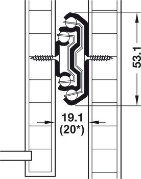 Kuličkové výsuvy, Plnovýsuv, Accuride 5321, nosnost do 150 kg, ocel, montáž na bok