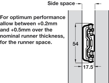 Kuličkové výsuvy, Plnovýsuv, nosnost 45-55 kg, Accuride 5417EC