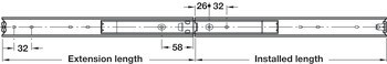 Kuličkové výsuvy, Plnovýsuv, nosnost 45-65 kg, Accuride 0330 SS