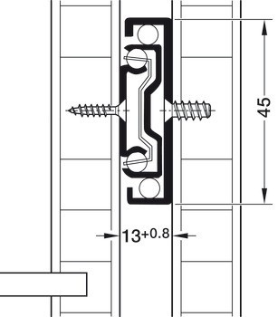 Kuličkové výsuvy, Plnovýsuv, nosnost do 30 kg, ocel, montáž na bok